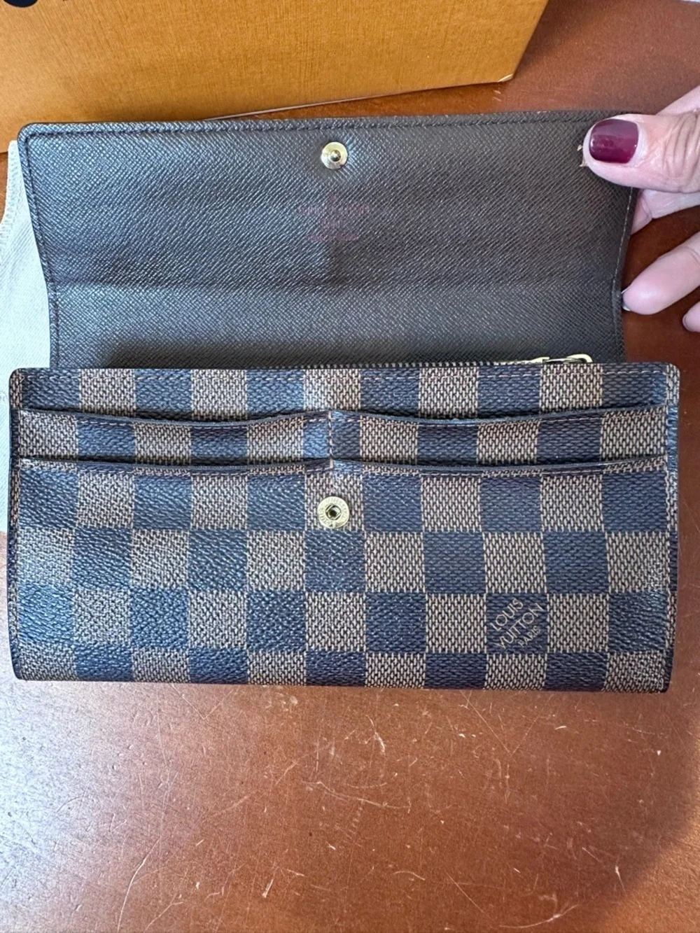 Louis Vuitton Damier Ebene Sarah Wallet